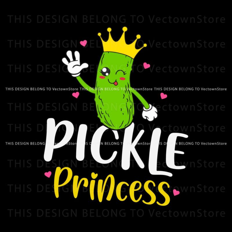 pickle-princess-pickle-cucumber-girl-svg