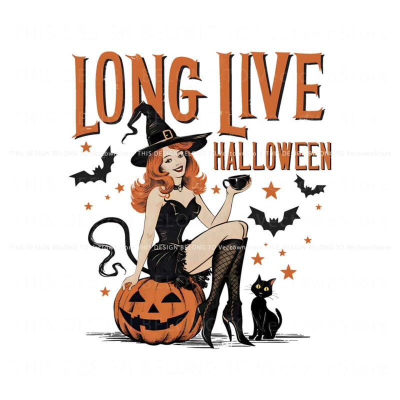 long-live-halloween-witch-and-black-cat-png