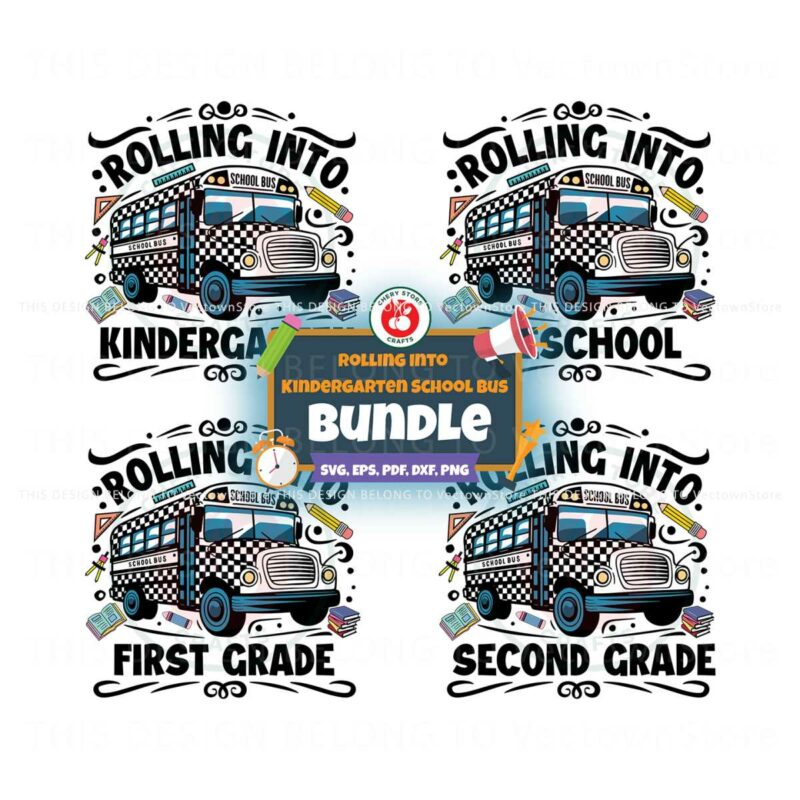 rolling-into-kindergarten-preschool-first-grade-second-grade-svg-bundle