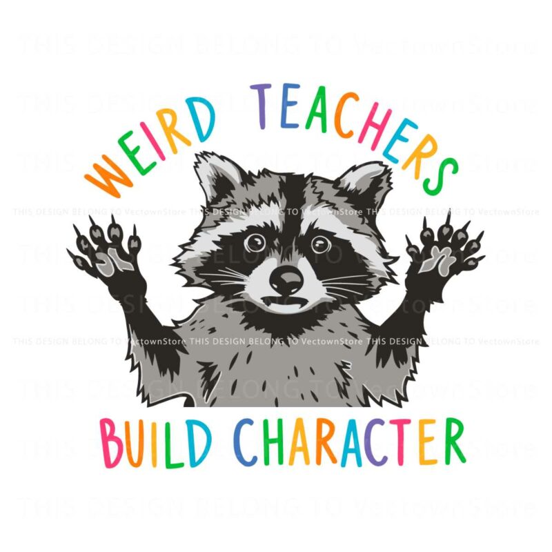 weird-teachers-build-character-raccoon-meme-svg