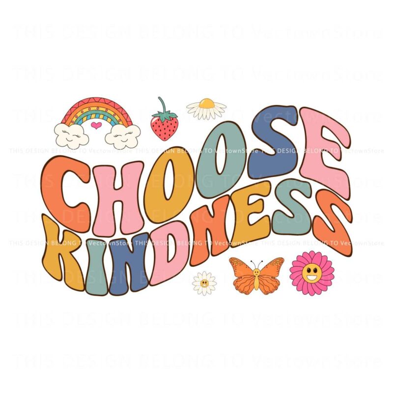 choose-kindness-groovy-retro-svg