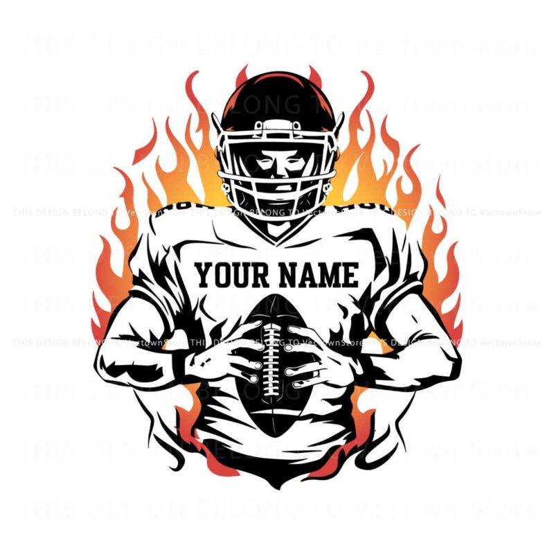 football-player-football-season-personalized-name-svg