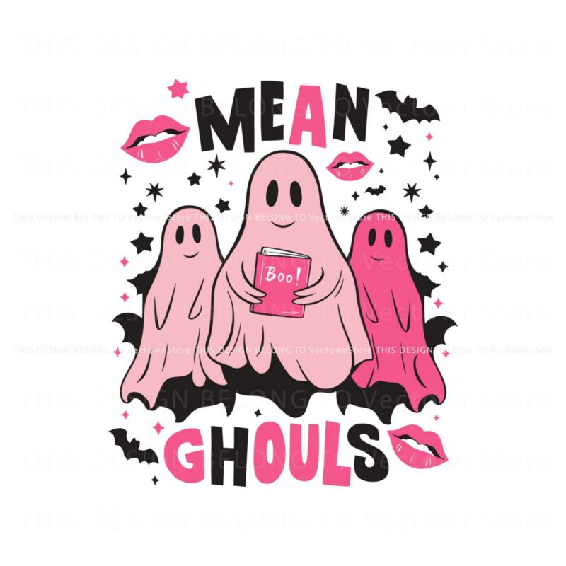 groovy-mean-ghouls-pink-ghost-boo-svg