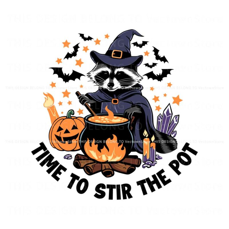 time-to-stir-the-pot-halloween-raccoon-svg