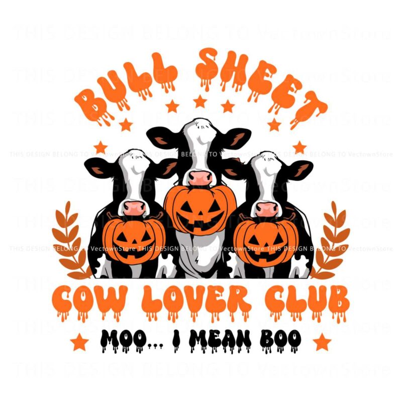 bull-sheet-cow-lover-club-halloween-pumpkin-svg