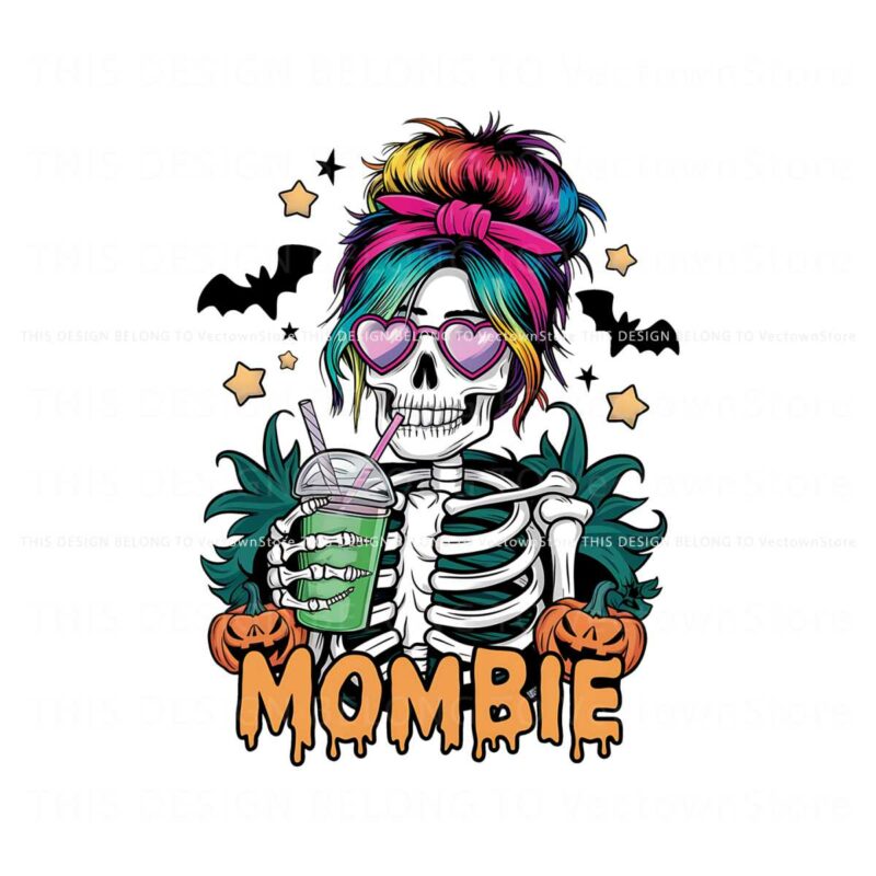 retro-halloween-mombie-skeleton-png