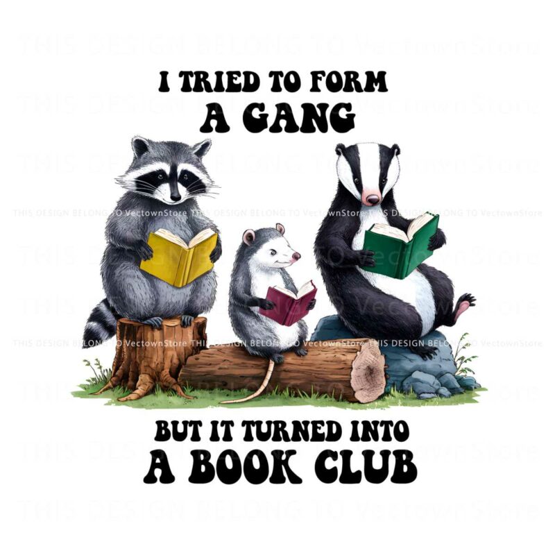 i-tried-to-form-a-gang-bookish-animal-png