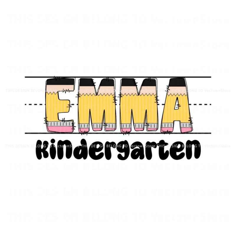 custom-pencil-kids-name-kindergarten-first-day-of-school-png