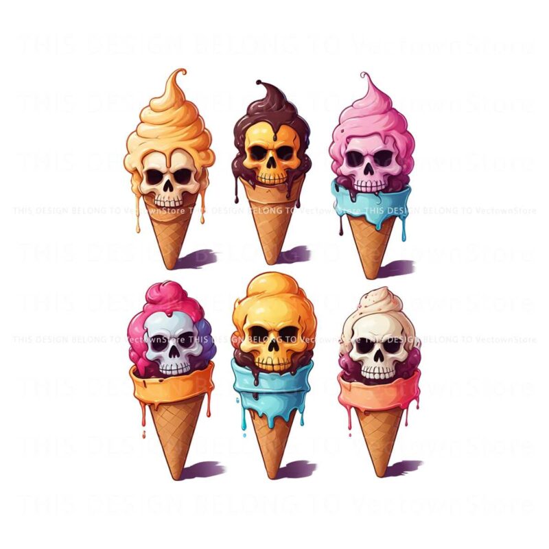 halloween-ice-cream-cone-horror-skull-png