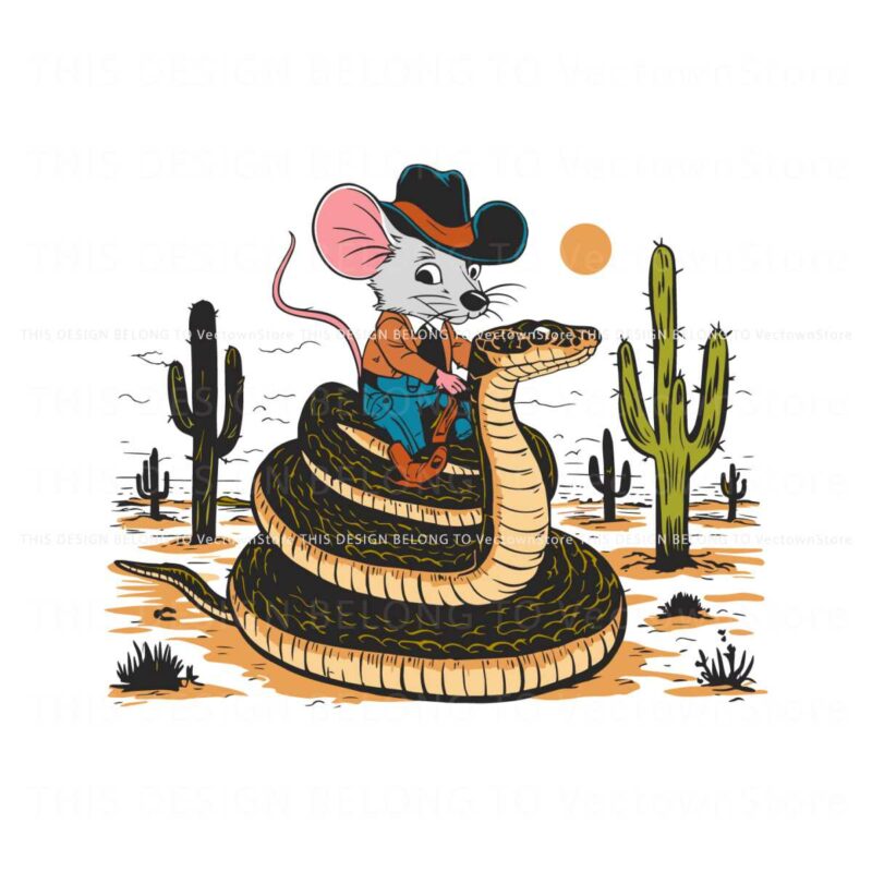 funny-cowboy-mouse-riding-snake-svg