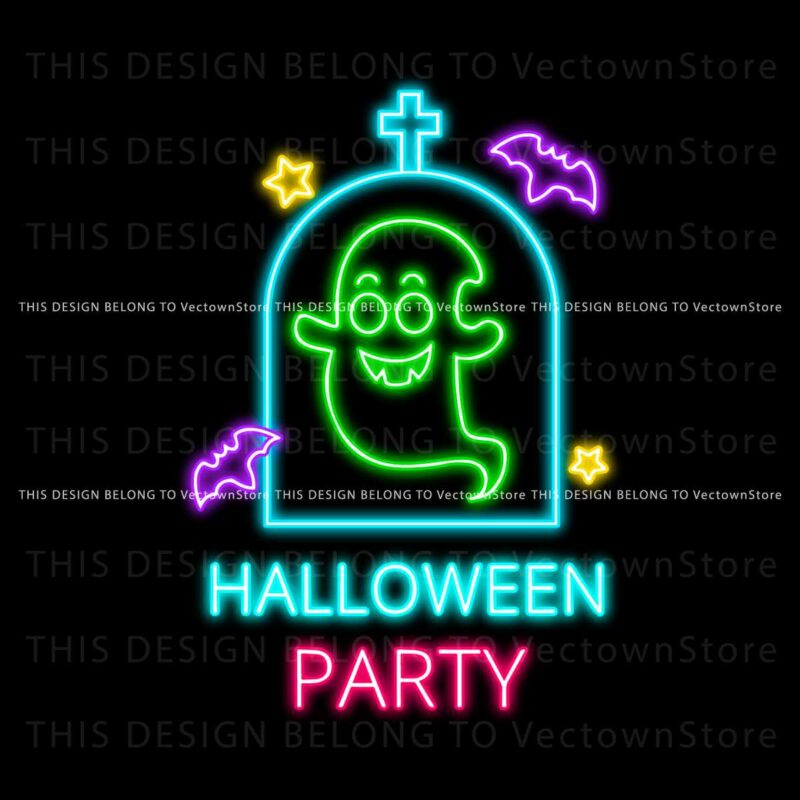 halloween-party-horror-ghost-neon-png