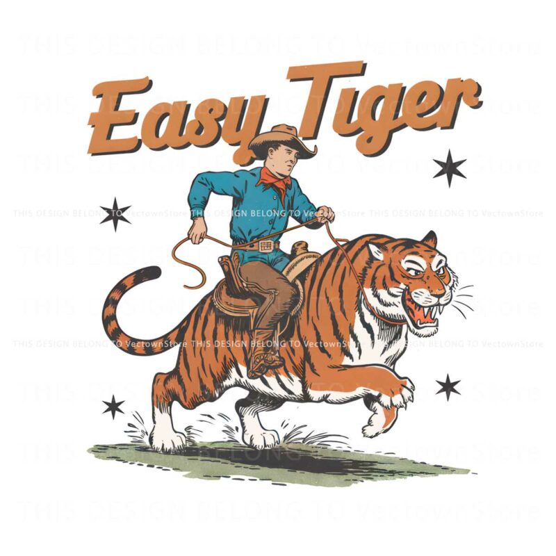 easy-tiger-funny-cowboy-hat-retro-png