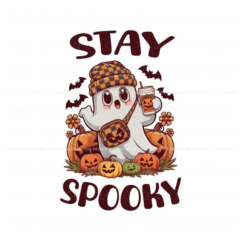 checkered-boo-jee-halloween-ghost-stay-spooky-png