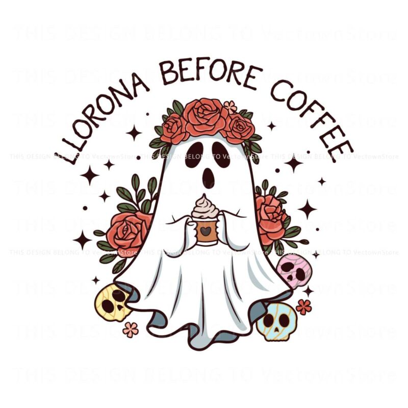 llorona-before-coffee-mexican-ghost-png