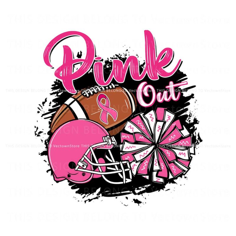 football-pink-out-breast-cancer-football-png