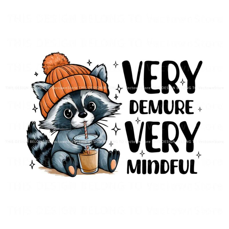 very-demure-very-mindful-very-cutesy-raccoon-png