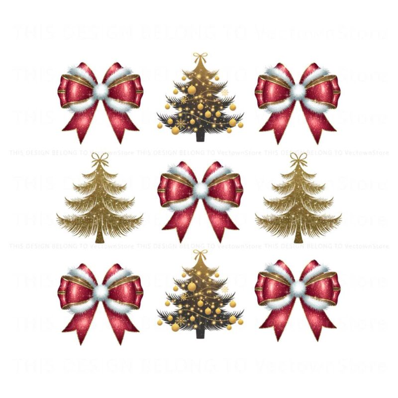 glitter-coquette-christmas-tree-sequin-bow-christmas-png