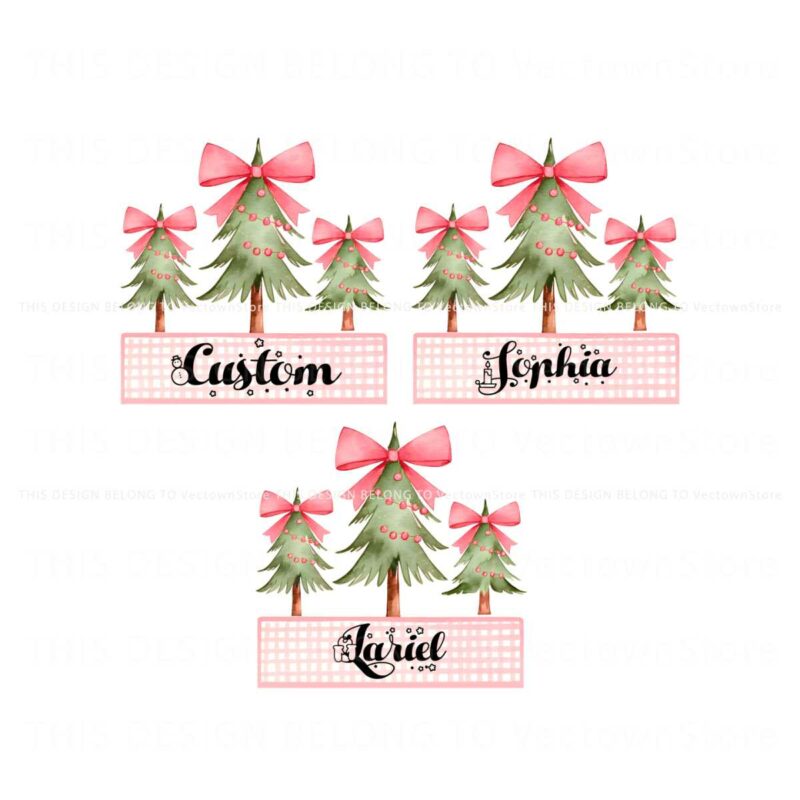 personalized-kid-name-pink-christmas-tree-png-cute-christmas-designs