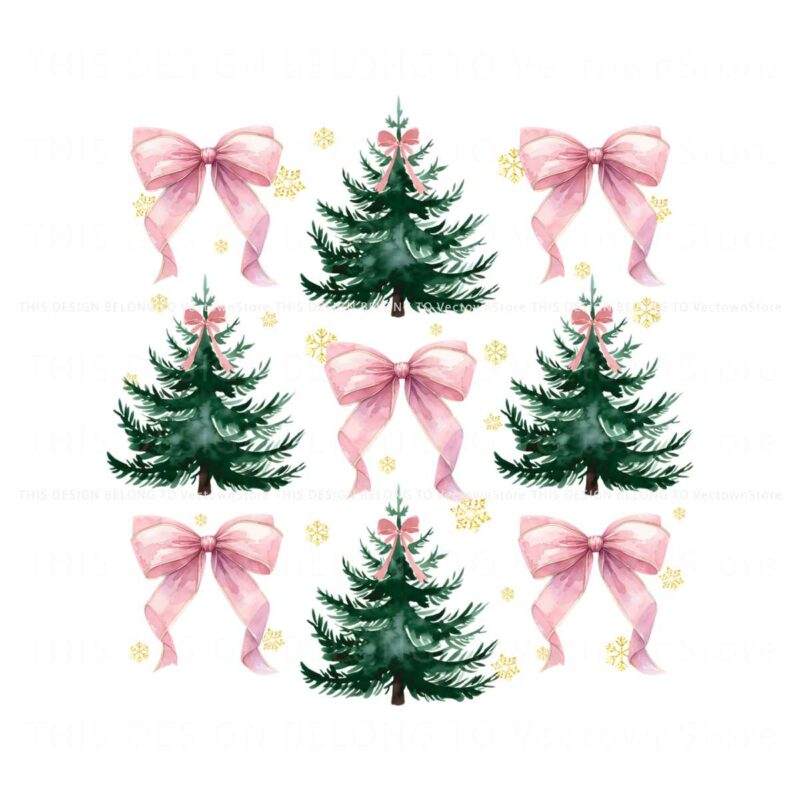 watercolor-girly-holiday-design-pink-coquette-christmas-tree-png