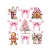 girly-holiday-pink-coquette-christmas-tree-gingerbread-png