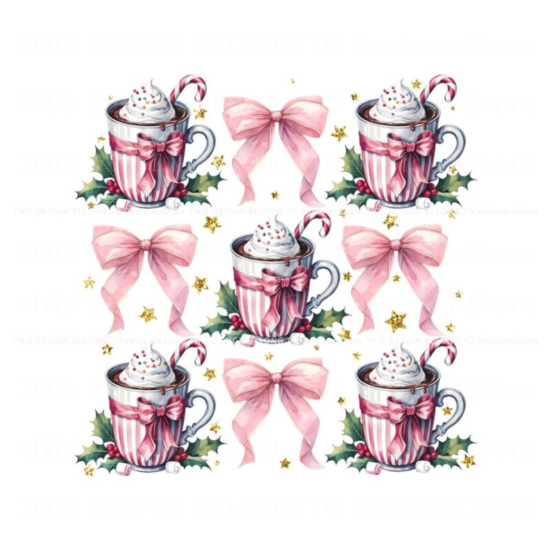 retro-holiday-girly-pink-coquette-christmas-hot-cocoa-png