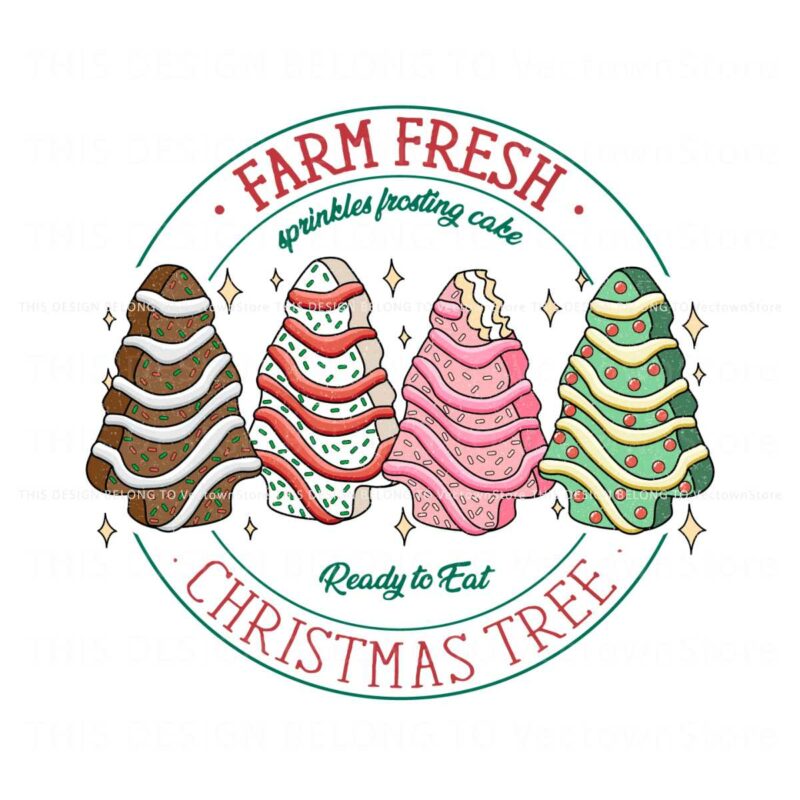 christmas-tree-cake-farm-fresh-sprikles-frosting-cake-ready-to-eat-png