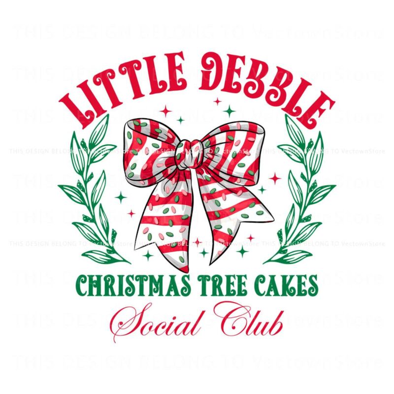 little-debble-coquette-christmas-tree-cake-social-club-png