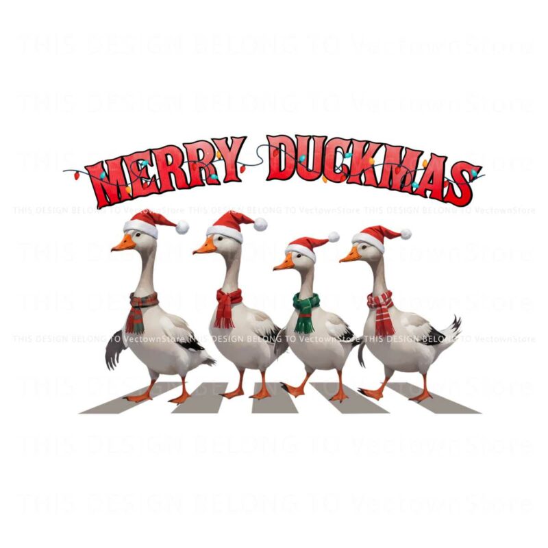 merry-duckmas-christmas-cute-ducks-santa-hat-png