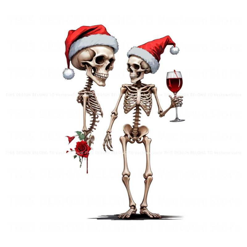 skeleton-drinking-wine-when-youre-dead-inside-but-its-christmas-png