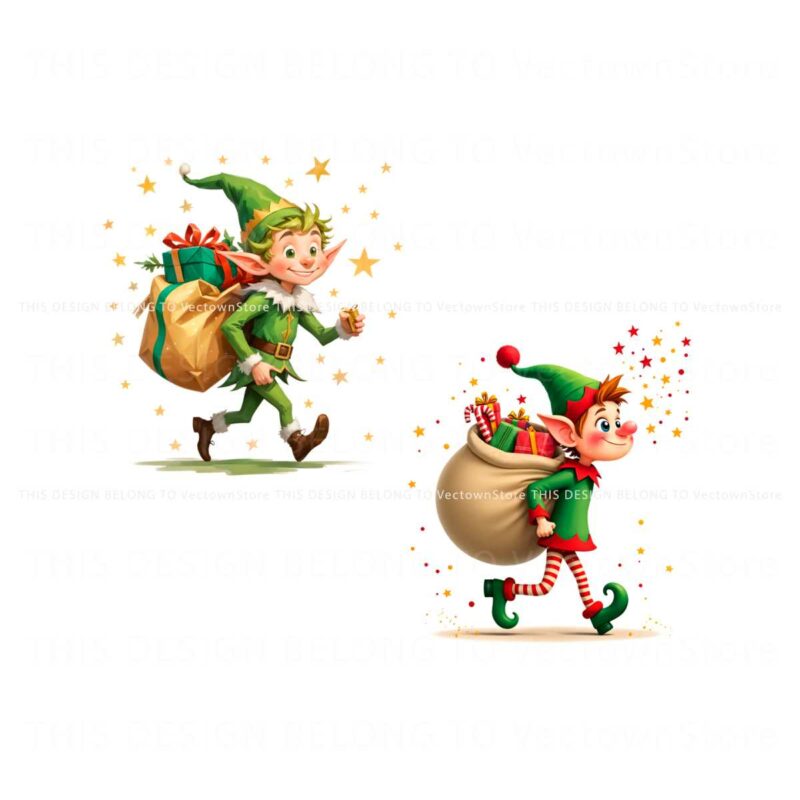 young-elf-gift-bag-funny-christmas-elf-matching-family-png