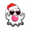 retro-cute-checkered-ghost-blowing-bubbles-christmas-santa-hat-svg