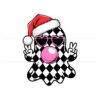 retro-christmas-cute-spooky-blowing-bubbles-santa-hat-svg