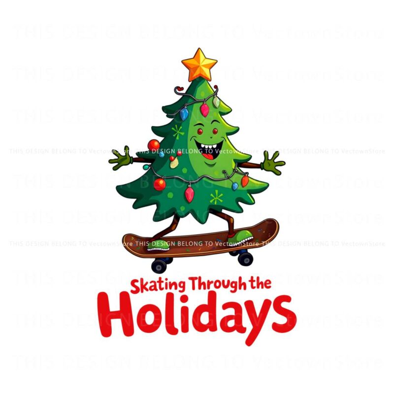 skating-through-the-holiday-christmas-tree-skateboard-png