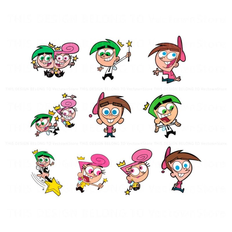 the-fairly-oddparents-characters-svg-bundle