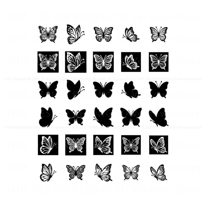 retro-butterfly-clipart-svg-bundle