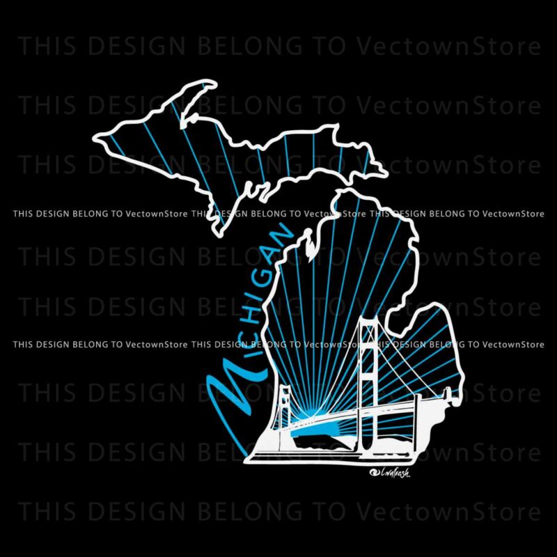 map-of-the-us-state-of-michigan-stock-svg