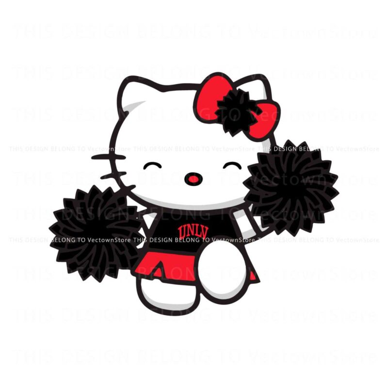 unlv-rebels-hello-kitty-cheerleader-svg