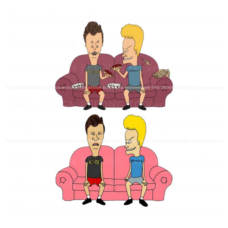 beavis-and-butthead-pink-couch-png