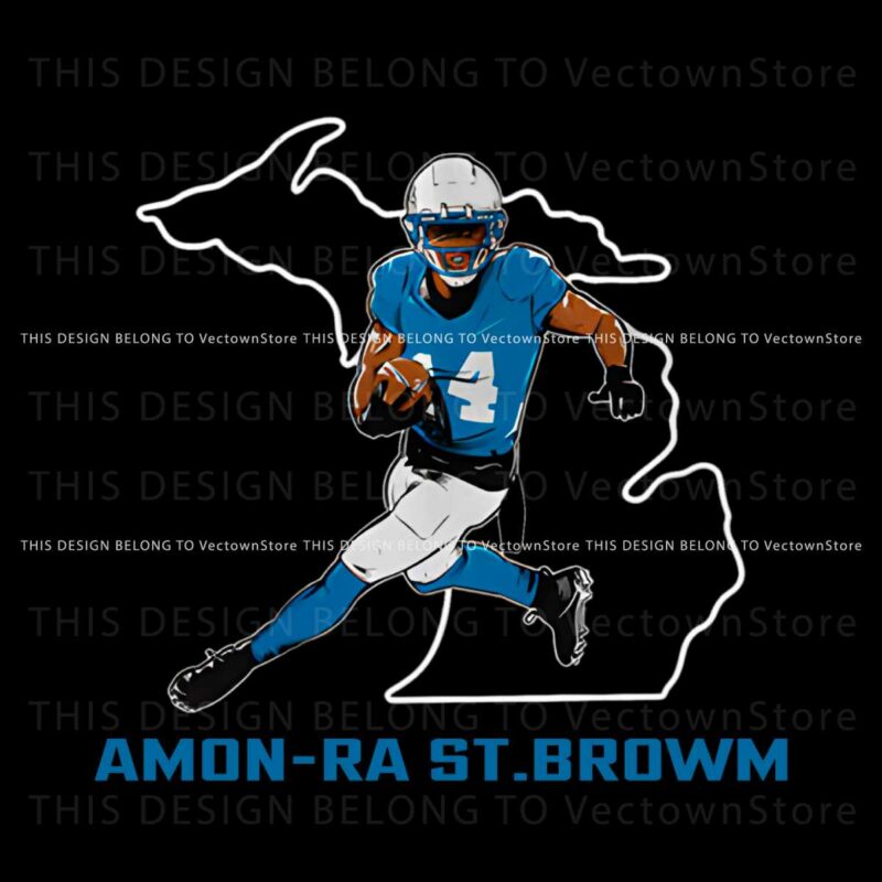 detroit-lions-dootball-amon-ra-st-brown-state-star-player-png