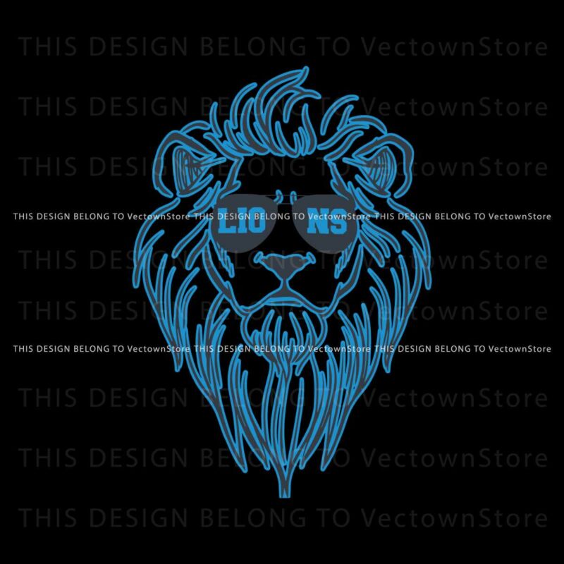 detroit-football-lions-mascot-sunglasses-svg