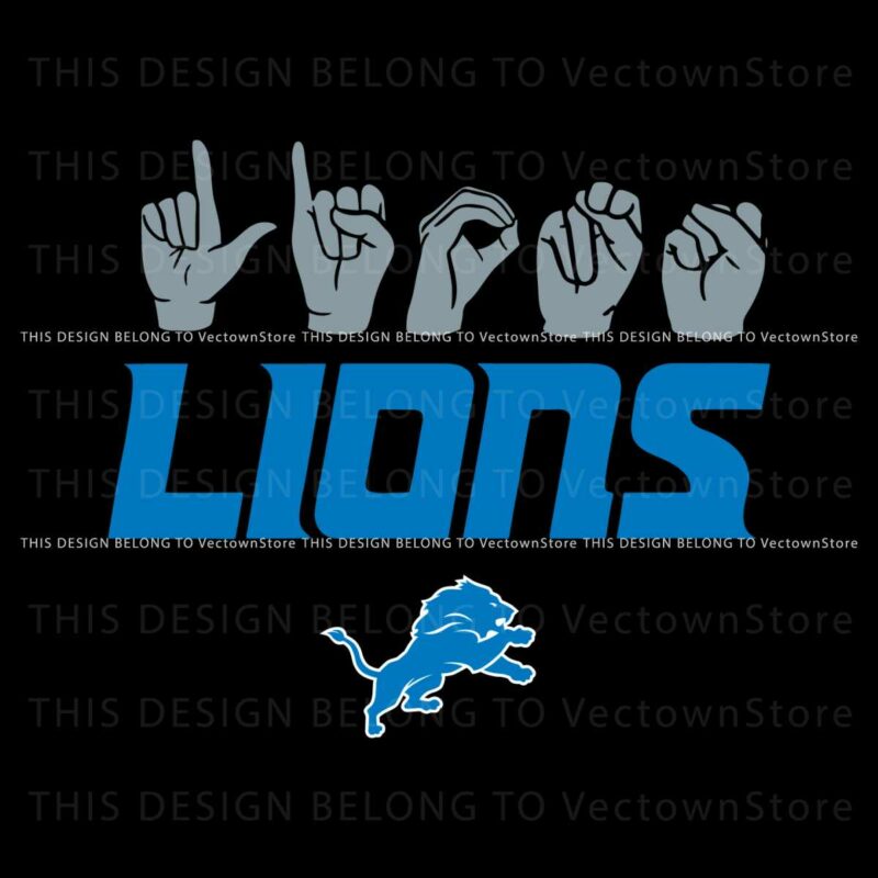 love-sign-lions-football-logo-svg