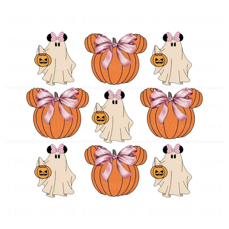 disney-cute-ghost-minnie-pumpkin-halloween-png