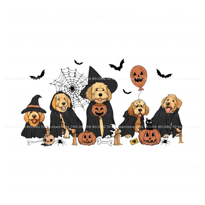 ghost-and-witch-goldendoodle-halloween-png