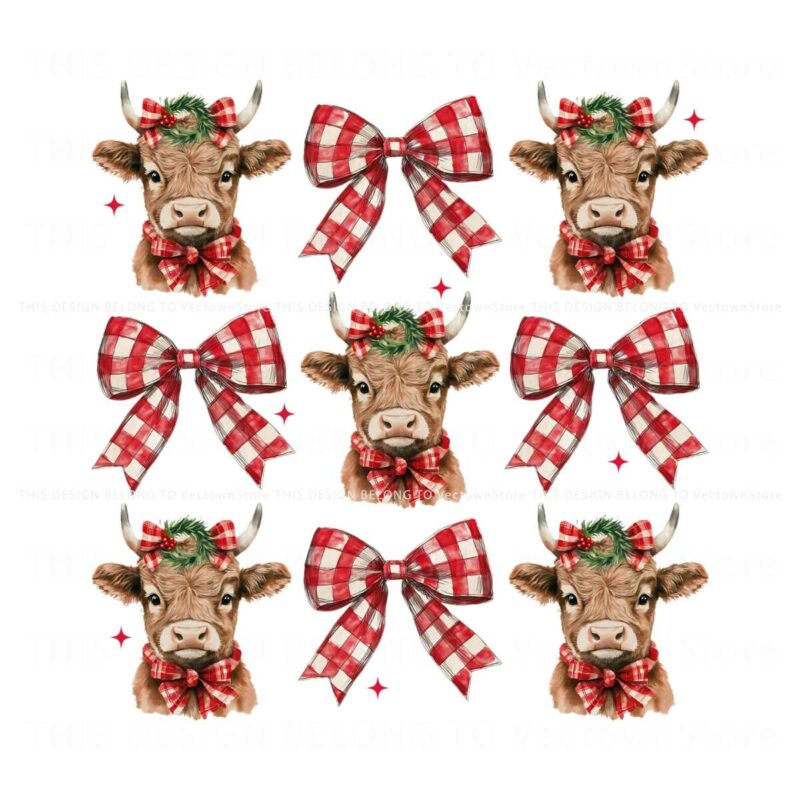 christmas-coquette-highland-cow-png