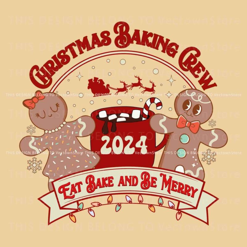 2024 Christmas Baking SVG Eat Bake and Celebrate