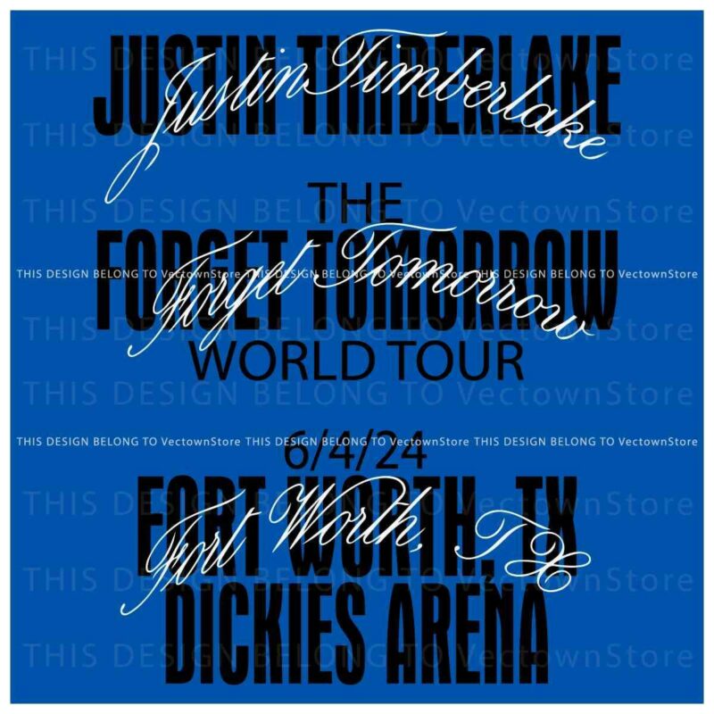 2024 Fort Worth Justin Timberlake Tour Event SVG