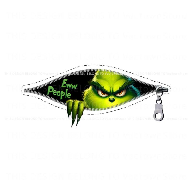 funny-christmas-ew-people-grinch-zipper-png