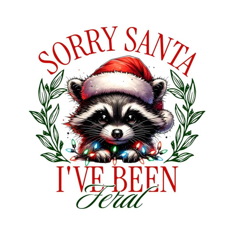 sorry-santa-ive-been-feral-retro-christmas-raccoon-santa-hat-png