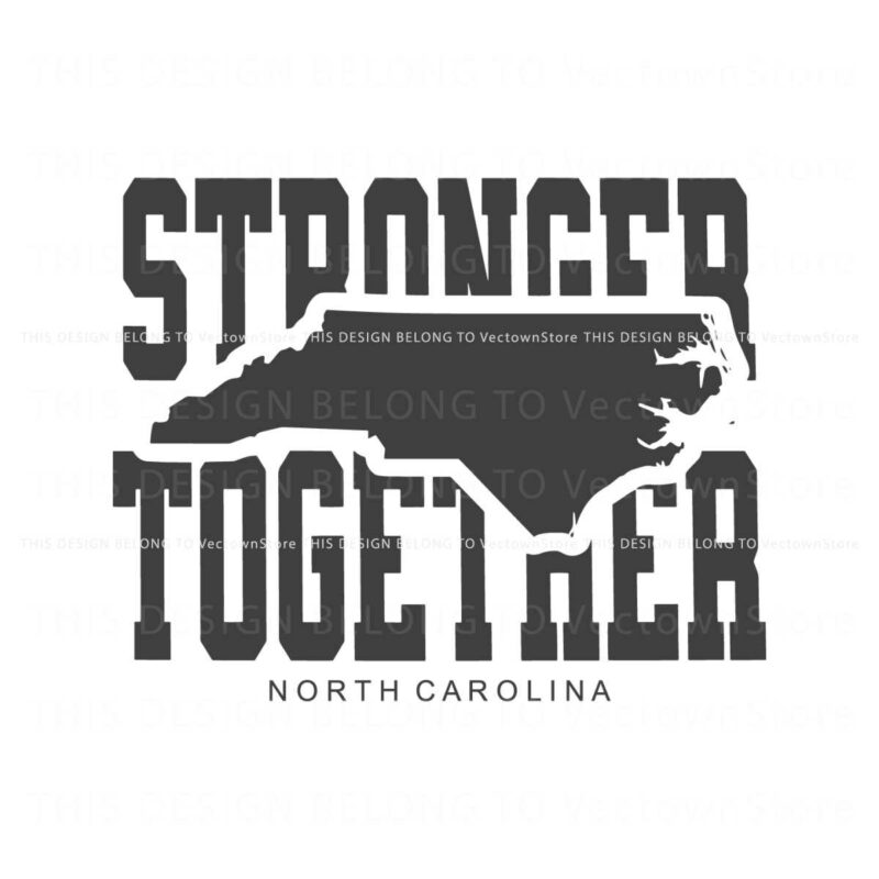 north-carolina-stronger-together-map-svg-silhouette