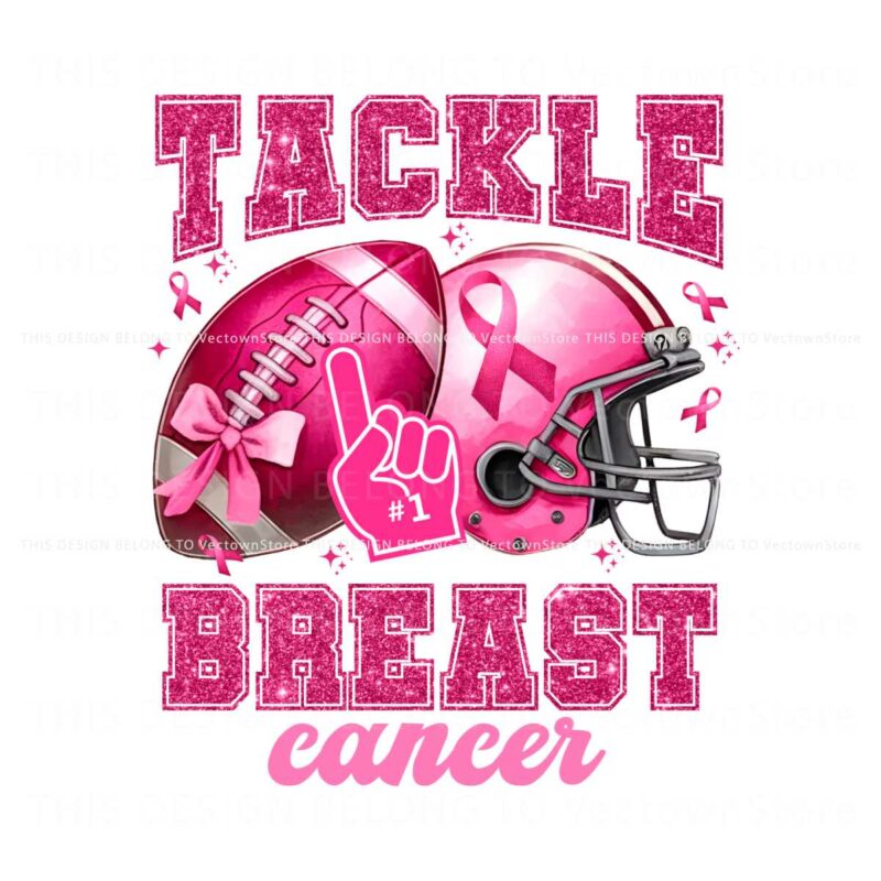 retro-glitter-tackle-breast-cancer-with-our-pink-ribbon-football-png